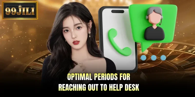 Optimal periods for reaching out to help desk