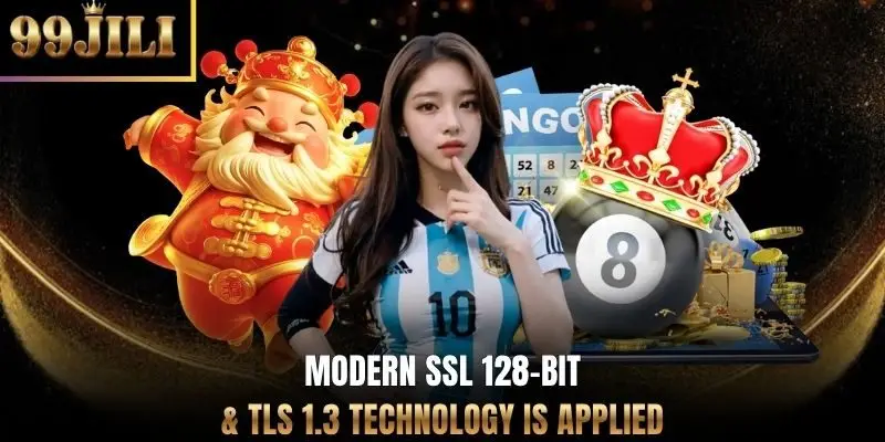 Modern SSL 128-bit & TLS 1.3 technology is applied